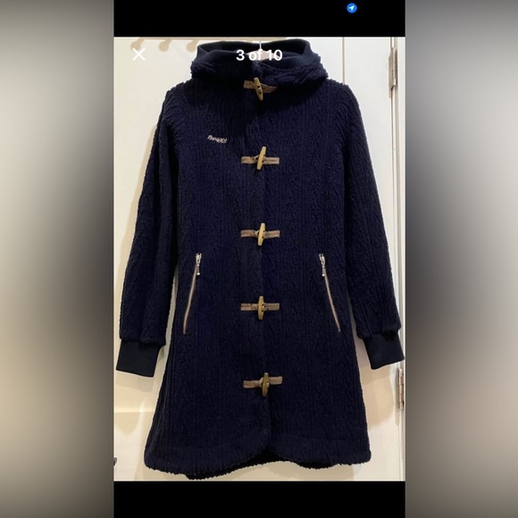 Women’s medium wool jacket Bergan’s of Norway wool coat - dark blue - Picture 2 of 16